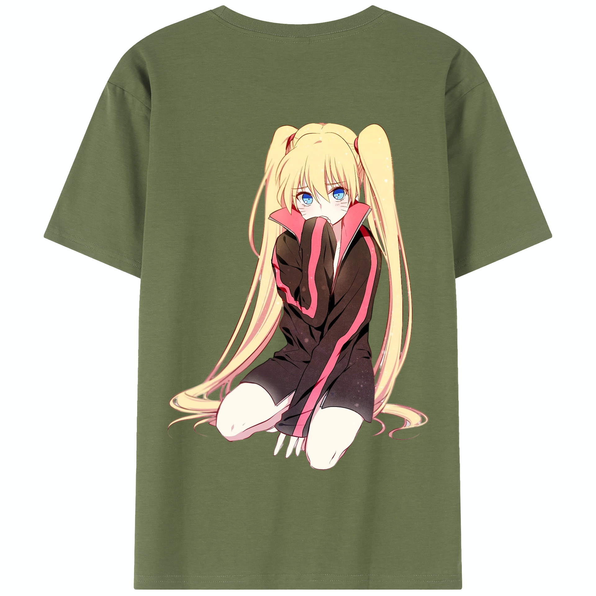 （画像用） NARUTO -ナルト- うずまき ナルト Uzumaki Naruto 綿100％半袖Tシャツ（背面プリント）
